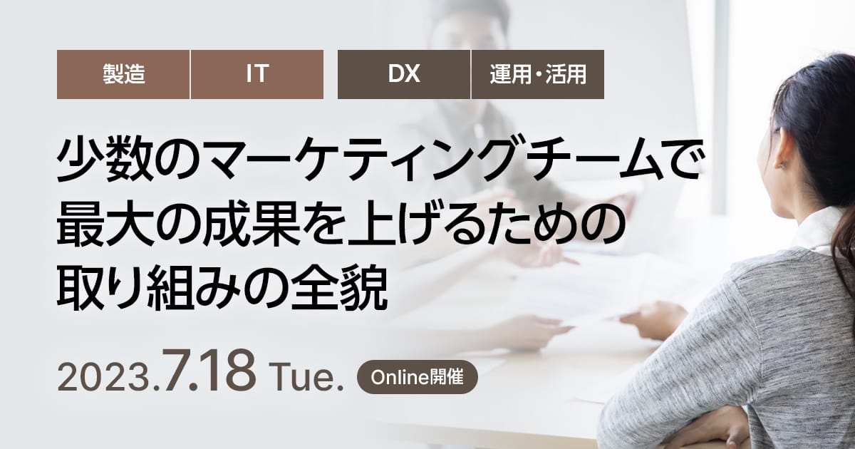 少数のマーケティングチームで最大の成果を上げるための取り組みの全貌