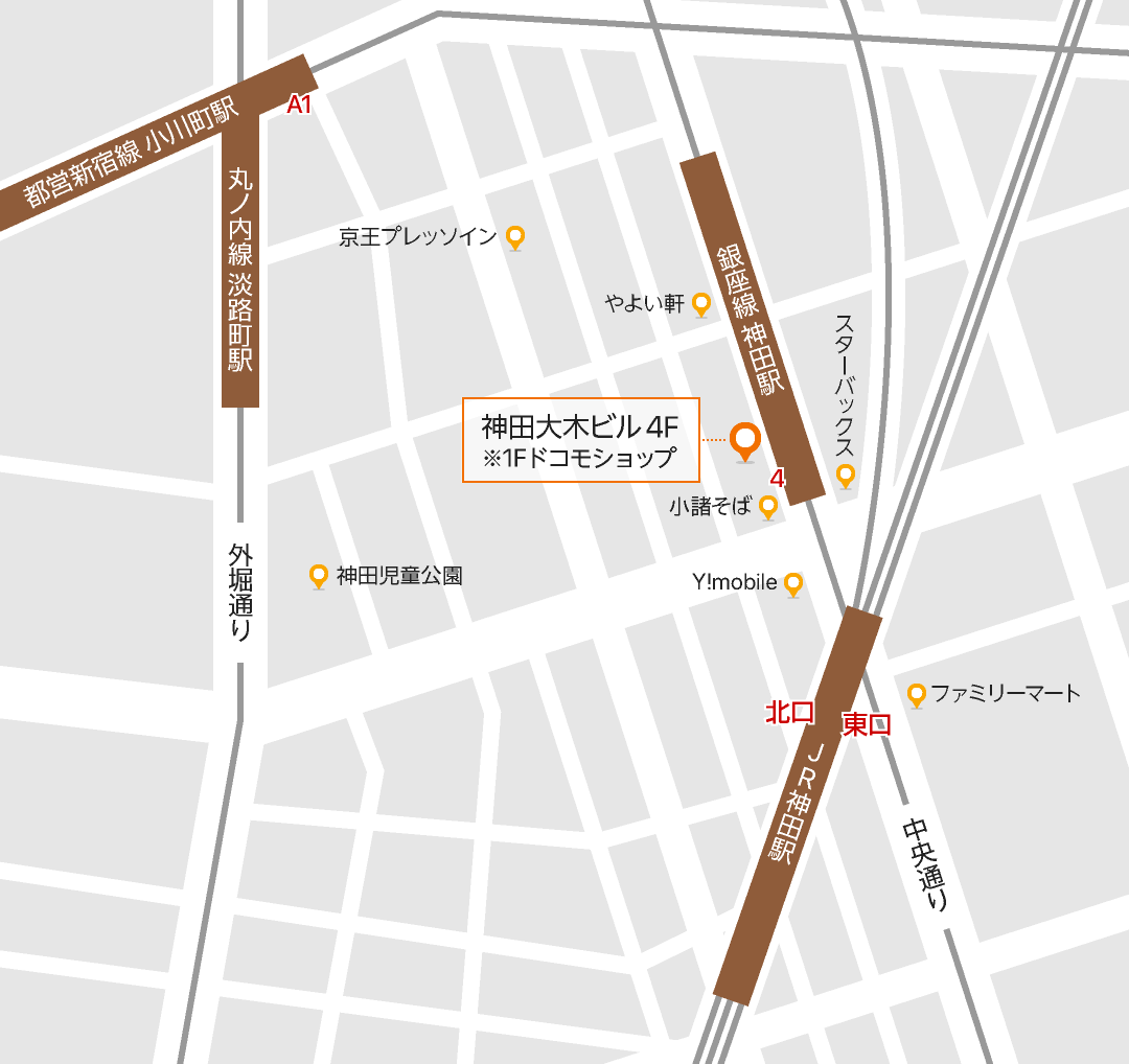 東京オフィス周辺の地図